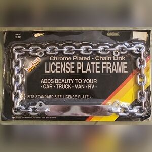 Barjan Chrome Plated License Plate Frame NEW